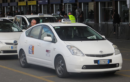 Parada de taxis en Fiumicino