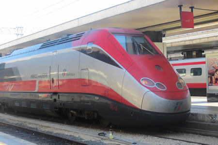 High-speed train in Rome, Italy