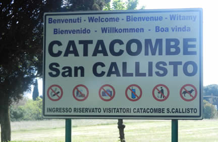 Catacumbas de San Calixto Via Appia Antica cerca de Roma