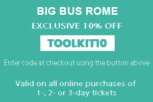 Big Bus Rome tour exclusive 10% discount code