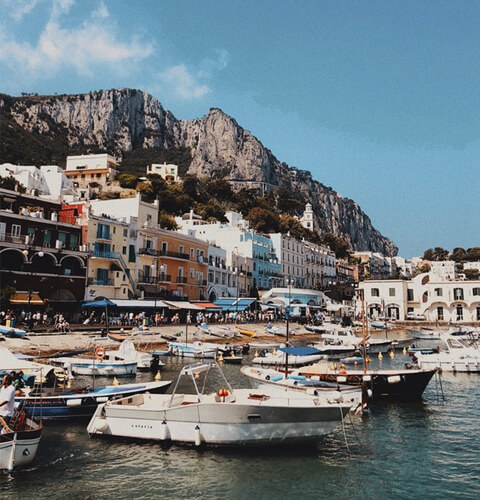 Capri harbour Italy