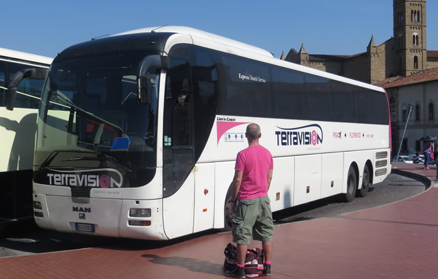 Terravision Pisa Airport Bus At Florence Railway Station