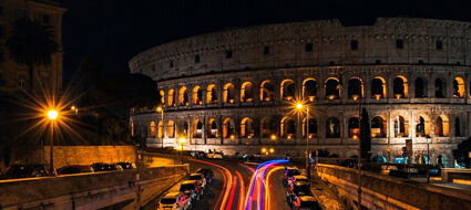 walking tour of Rome at night