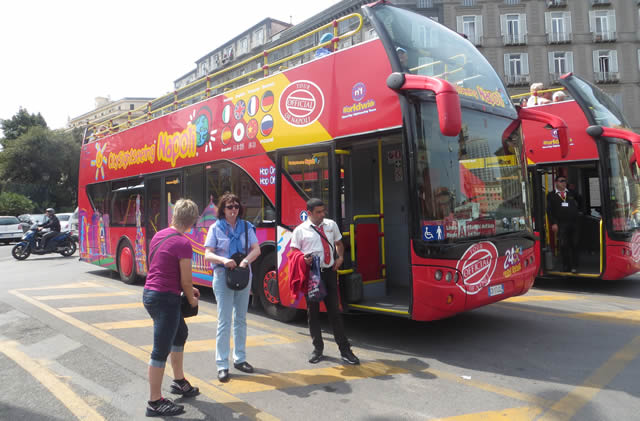 Naples Hop On Sightseeing Buses at Piazza Municipio Terminus