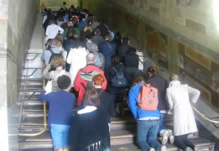 Escalinatas en el  Santuario della Scala Santa (Palacio de la Escalera Santa)