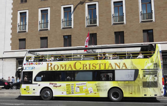 Bus turistico descapotable Roma Cristiana