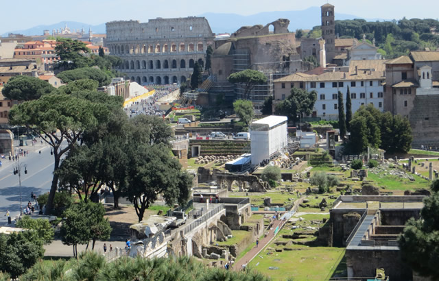 The Roman Forum and Colosseum