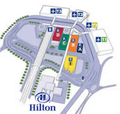 Mapa del hilton del aeropuerto del Roma