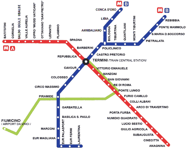 Metro System Rome Map Pdf Zemljanino Ru