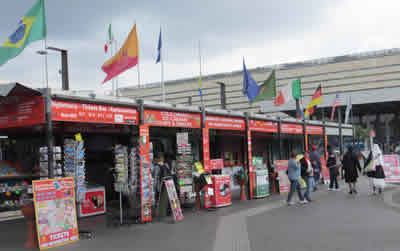 Kiosk at Termini Bus Station Rome Selling Travel Passes & Tour Tickets