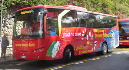 City Sightseeing -  coact to coast service Sorrento to Amalfi bus