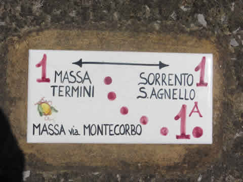 Typical Trail Sign Found Around Sorrento