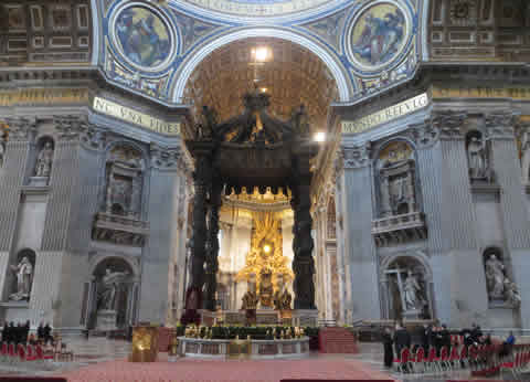 Interior de la Basílica de San Pedro