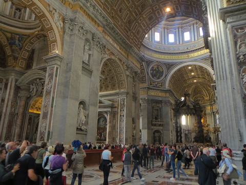 Interior de la Basílica de San Pedro