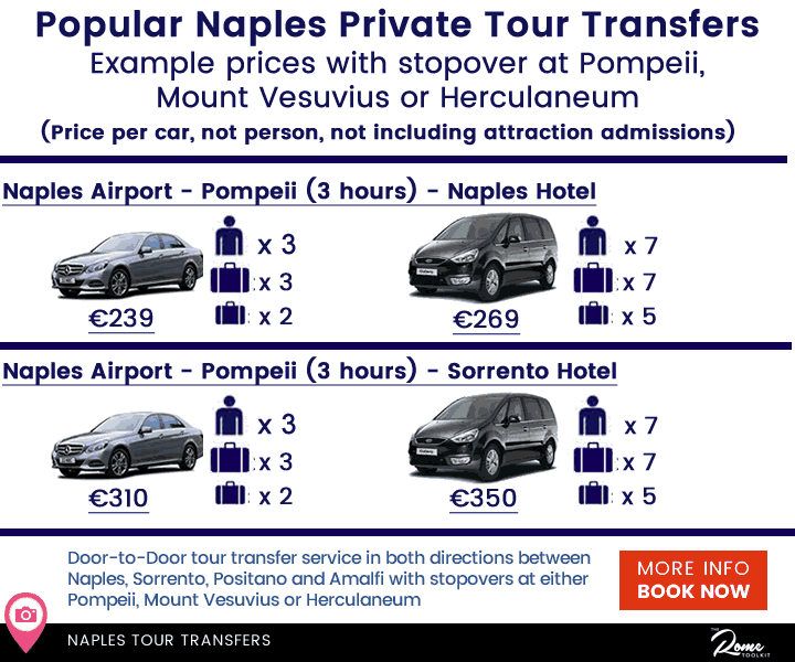 Naples Tour Transfers Visiting Pompeii, Mount Vesuvius