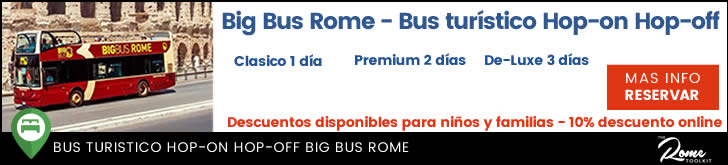 Bus turistico Big Bus Rome, descapotable con subidas y bajadas libres 