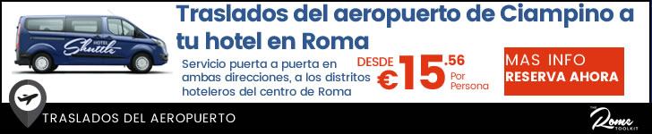 Precios de traslados compartidos entre Ciampino y hoteles en Roma