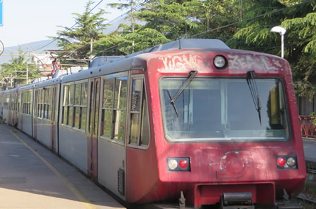 Circumvesuviana train from Naples to Pompeii