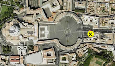 Location of Roma Christiana ORP office in St Peter's Square
