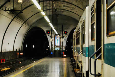Metro train, Rome, Italy