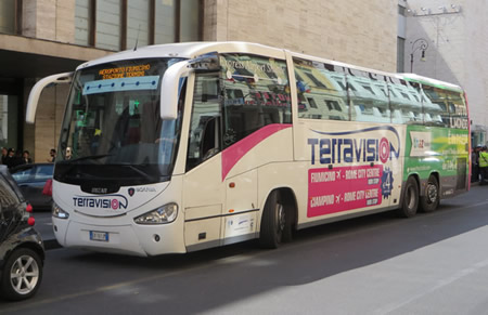 Terravision Rome Airport bus at Termini Station