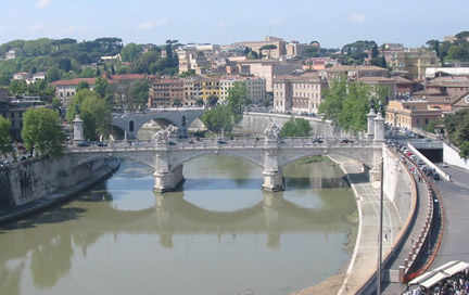 Puente Sant Angelo: Basílica de San Pedro en el Vaticano Roma