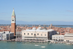 Venice st mark's square, doge's palace with campanile