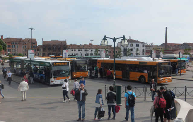 The main bus station for Venice - Piazzale Roma