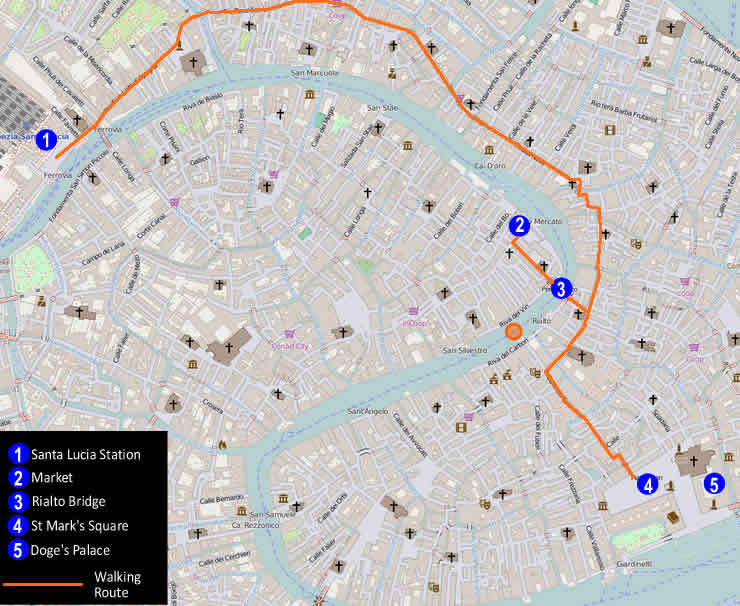 venice walking map routes