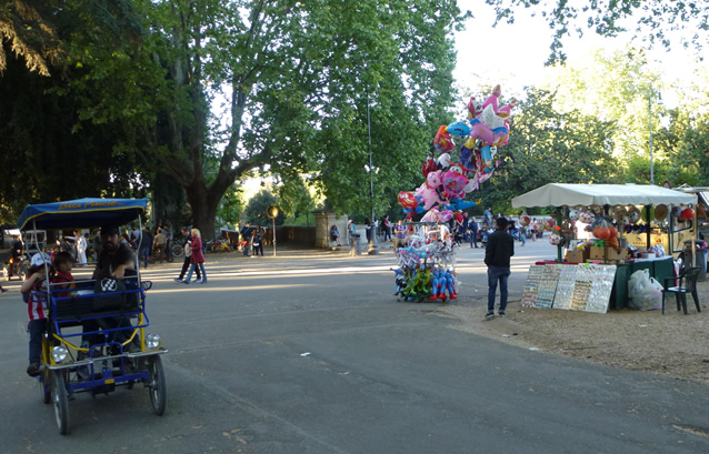 Typical Scene Walking Through Villa Borghese Rome