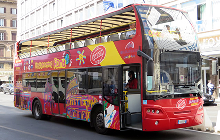 City Sightseeing Rome hop-on hop-off open top sightseeing bus