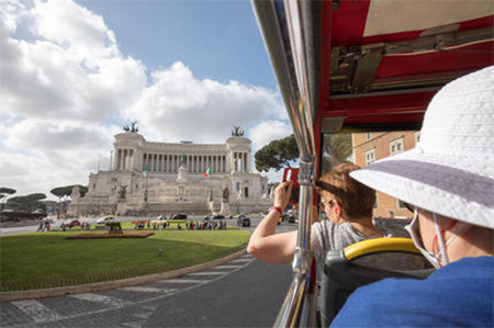 City Sightseeing buses in Rome