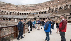 Colosseum gladiator's arena and underground chambers