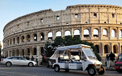 IterItaly - Rome private golf cart tours at the Colosseum