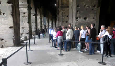 The Colosseum ticket queue