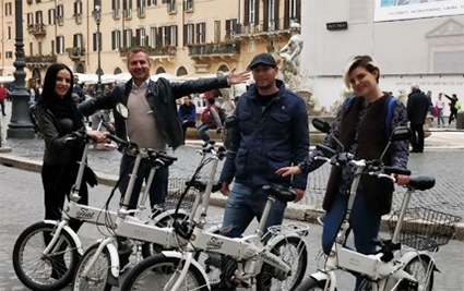 The popular e bike tour of Rome