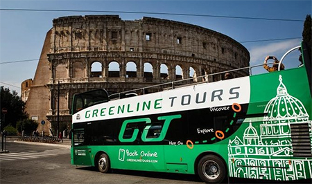 Greenline panoramic bus, Rome
