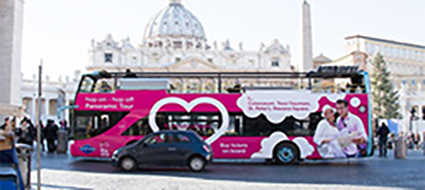 I Love Rome hop on bus, Rome