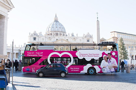 I Love Rome hop on bus, Rome