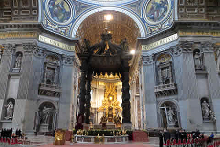 St Peter's Baldachin, high altar and tomb