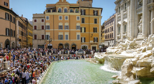 Ancient city of Rome Trevi Fountain