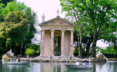 Villa Borghese - the relaxing public gardens near the hotel area of Via Veneto, Rome